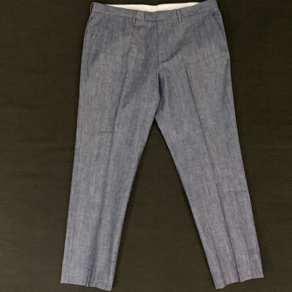 J CREW Bowery 100% Cotton Light Weight Indigo Slacks